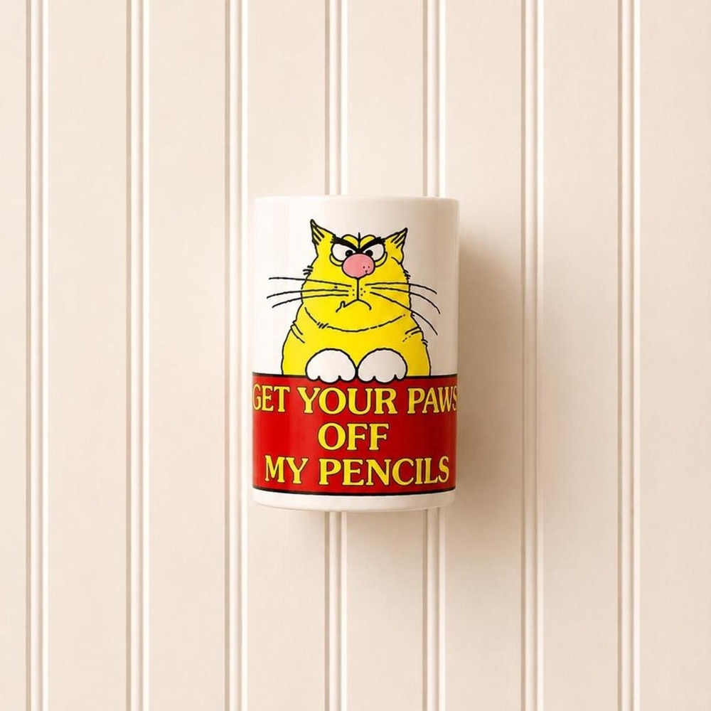 Vintage Cat Pencil Holder